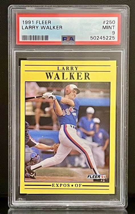 Fleer Larry Walker Psa Hof Mint Rare Grade Low Pop