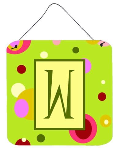 Carolines Treasures Cj Wds Letter W Monogram Lime Green Wall Or