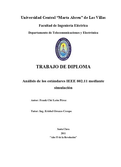 Análisis de los estándares IEEE 802 11 mediante simulación