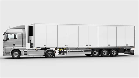 Generic Truck 4x2 With Trailer 3d Model By Jenek