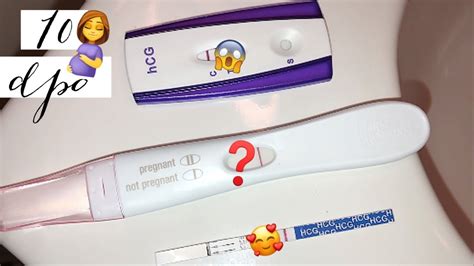 10 DPO LIVE PREGNANCY TEST YouTube