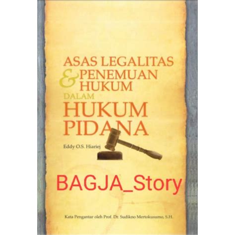 Jual Buku Asas Legalitas Dan Penemuan Hukum Dalam Hukum Pidana By Eddy