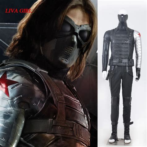 Winter Soldier Costume Adult James Buchanan Barnes Cosplay Costume