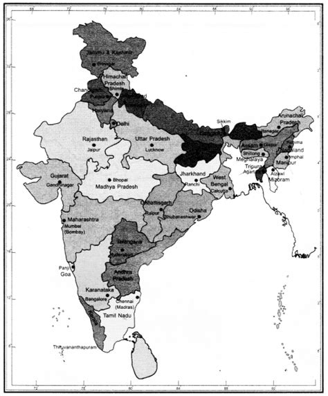 Class 9 Geography Chapter 1 Extra Questions India Size And Location