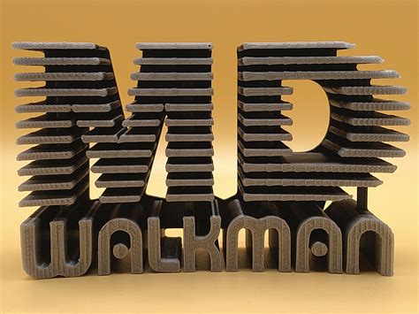 Minidisc Walkman 3d Logo By 3d Print Download Free Stl Model