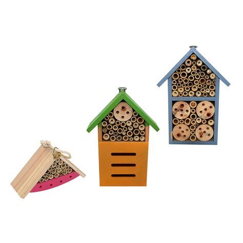 Insect Habitat Hotel Wooden Natural Bee Nest Butte Grandado