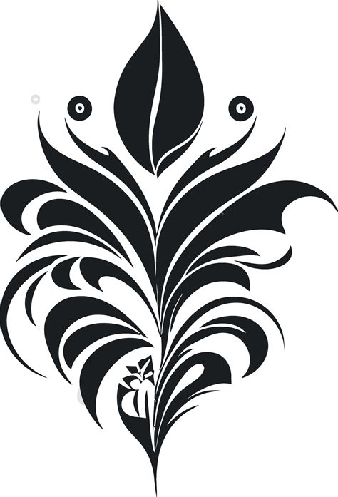 Simple Flower Designs Black And White Vector Art. This floral ...