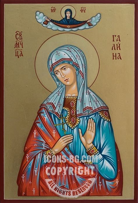 Света Галина - рисувана икона » ICONS-BG.COM