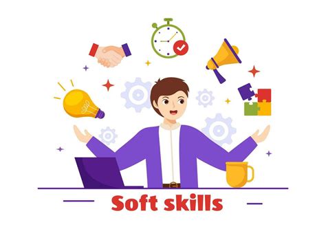 Soft Skills Vector Illustration Of Office Workers Empathy