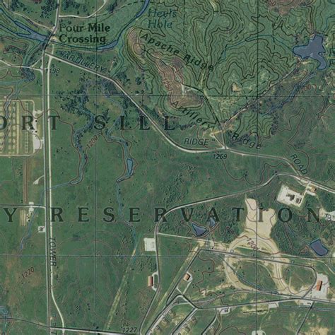 Ok Fort Sill Geochange 1987 2013 Map By Western Michigan University