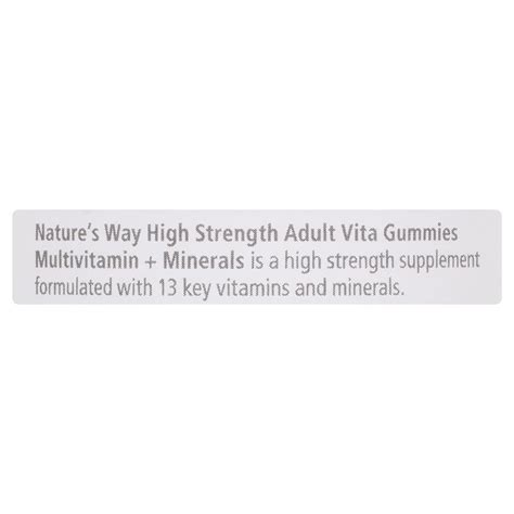 Buy Nature S Way Adult Vita Gummies Sugar Free High Strength Multivitamin 65 Gummies Online At