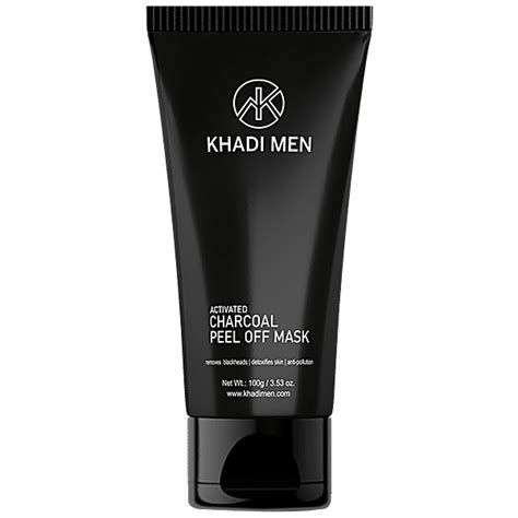 Buy Khadi Men Activated Charcoal Peel Off Mask With Green Tea