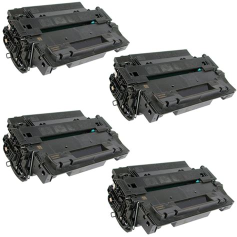 Compatible 4 Pack Hp 55x Ce255x Black High Yield Laser Toner Cartridge Laserjet M525 P3010