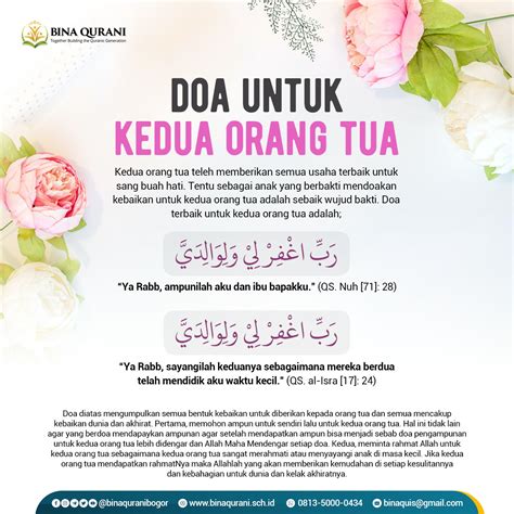 Doa Untuk Kedua Orang Tua Together Building The Quranic Generation