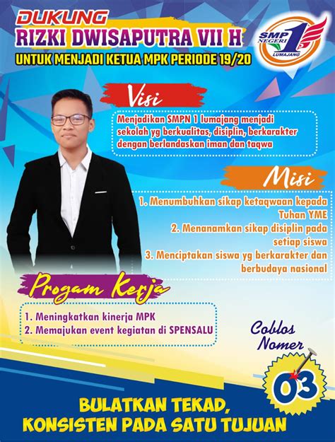 Mengintip Poster Keren Para Kandidat Ketua Osis Dan Ketua Mpk Smp N 1