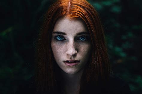 Women Face Portrait Redhead Freckles HD Wallpaper Wallpaperbetter