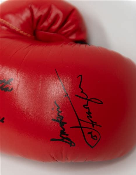 Lot Detail Everlast Boxing Glove Signed By Muhammad Ali Smokin Joe