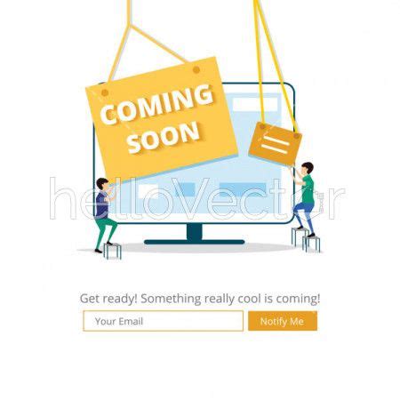 Coming soon landing page template - Download Graphics & Vectors