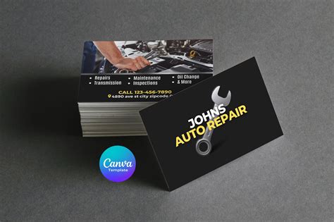 Auto Repair Business Card Template Etsy