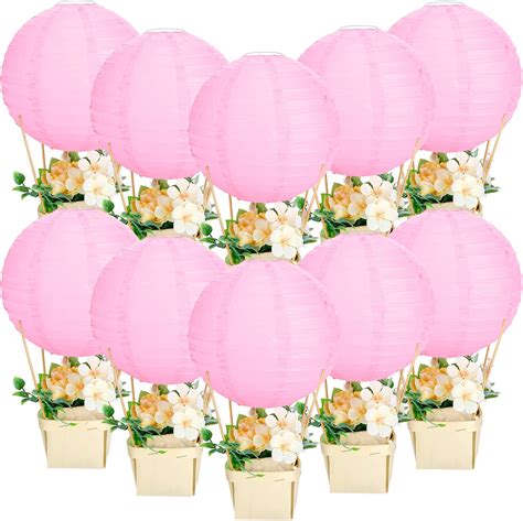 Amazon 12 Sets Baby Shower Hot Air Balloon Table Centerpieces For DIY Hot Air Balloon Party