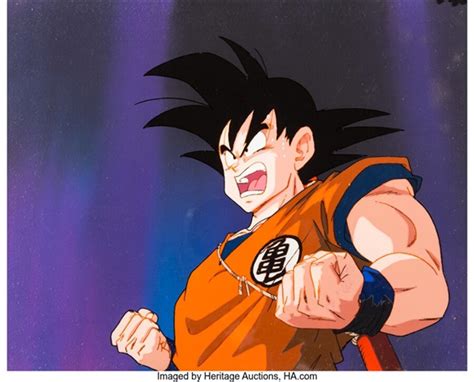 Dragon Ball Z Dead Zone Goku Production Cel With Key Master Background Toei Animation 1989 By