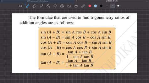 Addition Formulae And Proving By Using Addition Formulae Youtube