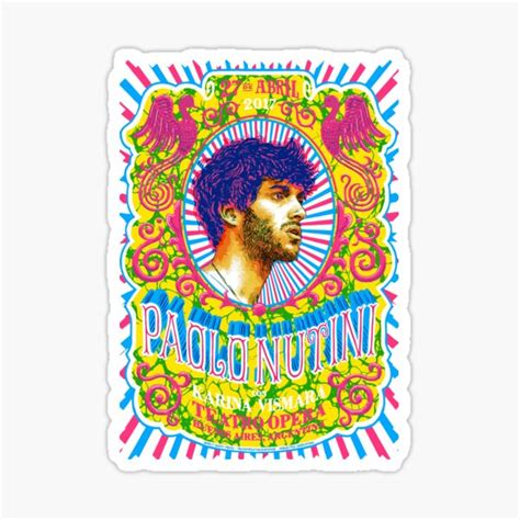 Paolo Nutini Tour Sticker For Sale By Alpondersinton Redbubble