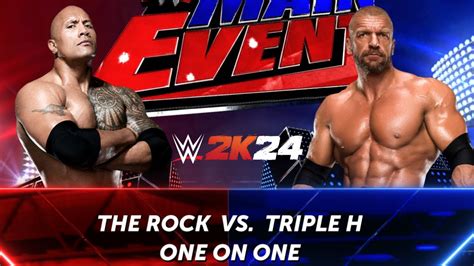 Wwe 2k24 Rock Vs Triple H Wwe 2k24 Match Youtube