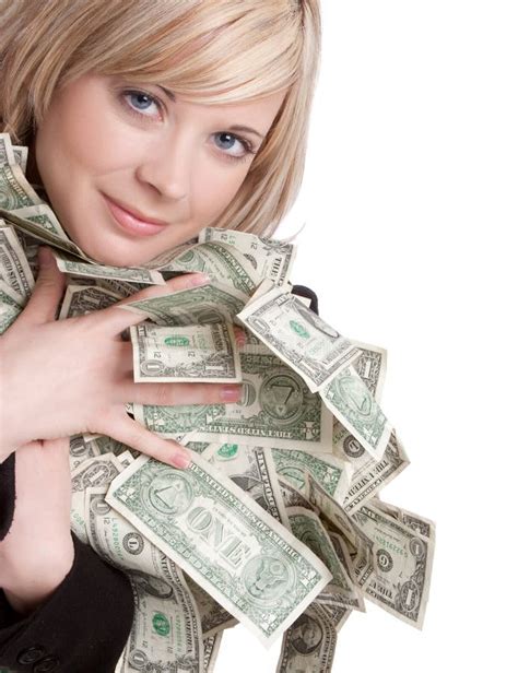 520 Woman Holding Money Free Stock Photos Stockfreeimages