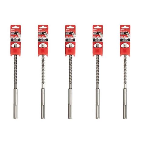 Milwaukee 1 2 In X 13 In 4 Cutter Sds Max Carbide Drill Bit 5 Pack