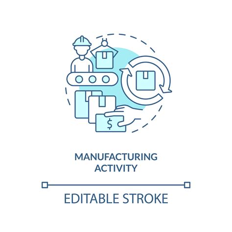 Manufacturing Activity Turquoise Concept Icon Economic Indicators