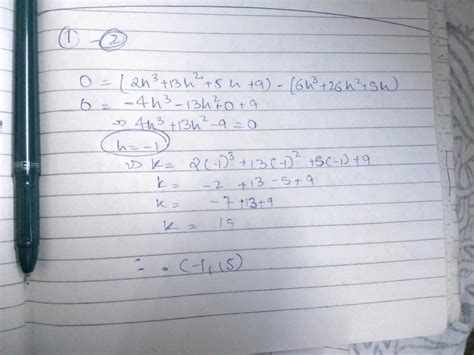 9 Nurmal A Point On The Curve Y 2x3 13x2 5x 9 The Tangent