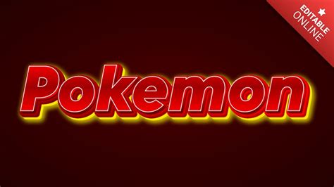 Pokemon Live Show 3d Text Effect Generator