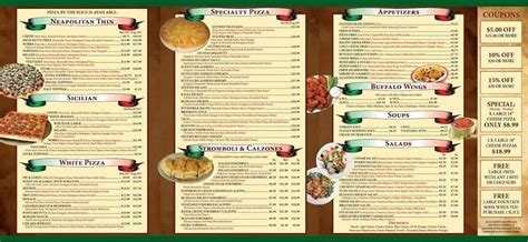 Menu At Milano Pizza Pasta Pizzeria Mountville