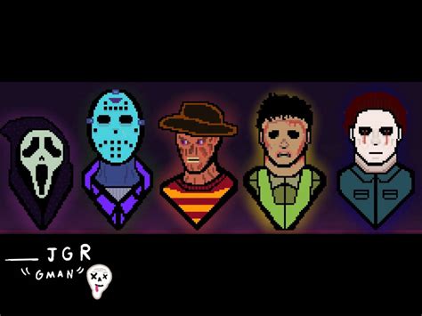 Pixel Art Of Horror Movie Characters Stylized By The1degenerate Gman