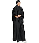 OBEEII Muslim Dress For Women Loose Full Cover Long Abaya Satin Dress