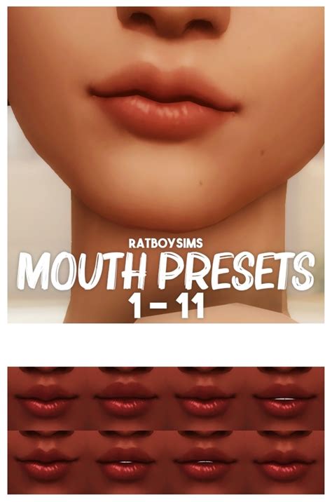 Mouth Presets Sims Body Mods Sims Cc Skin Sims Tsr