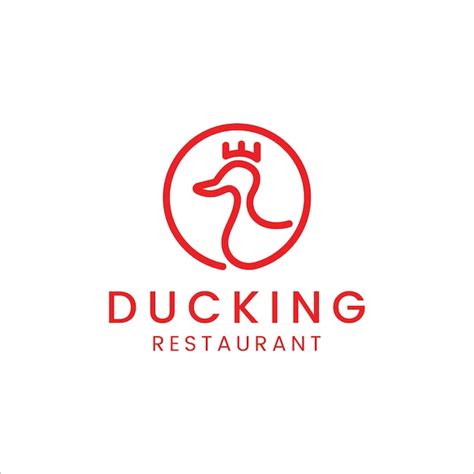 Premium Vector Duck King Restaurant Logo Design Vector