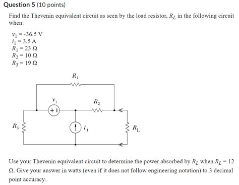 Solved Find The Thevenin Equivalent Circuit As Seen By The