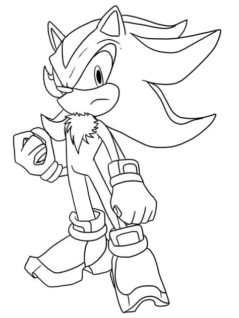 Desenhos De Shadow The Hedgehog De Sonic Para Colorir E Imprimir Colorironlinecom