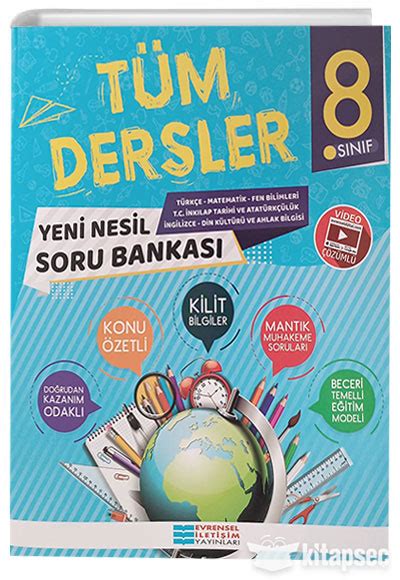 8 Sınıf Tüm Dersler Yeni Nesil Soru Bankası Evrensel İletişim Yayınları