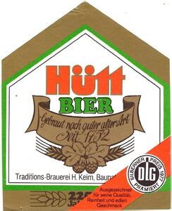 Drink Label H Tt Bier Hutt Brauerei Bettenhauser Gmbh Co Kg