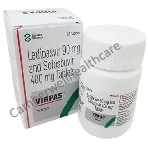 Ledipasvir 90 Mg And Sofosbuvir 400 Mg Tablets Packaging Size 28