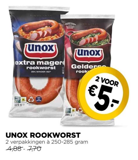 Unox Rookworst Aanbieding Bij Jumbo