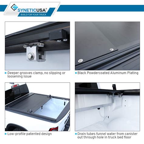 Buy Syneticusa Retractable Hard Tonneau Cover For 2019 2022 Ram 1500 With Rambox 57 Bed