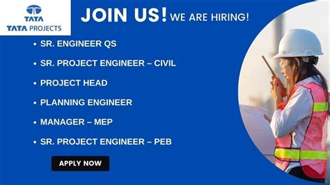 Tata Projects Limited Hiring Civil Engineers And Managers