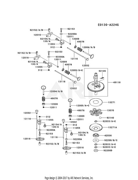 Kawasaki Fr691v As13 4 Stroke Engine Fr691v Parts Diagram For Valve