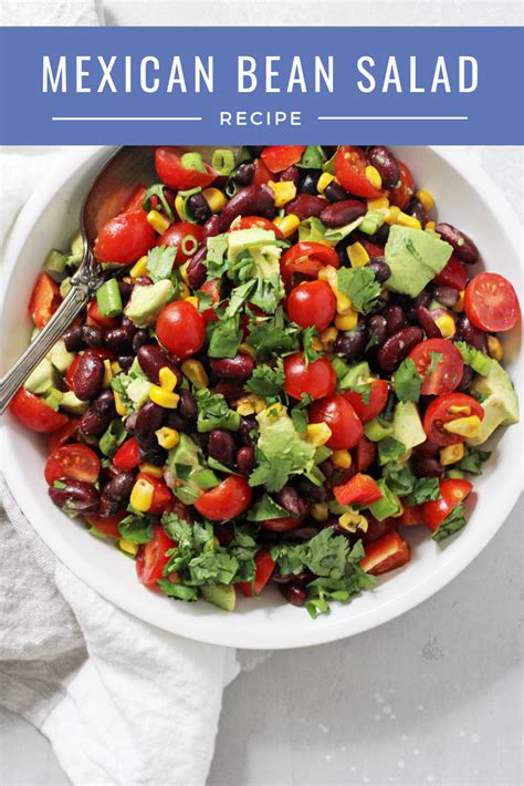 Mexican Bean Salad Cook Nourish Bliss Recipe Bean Salad Recipes