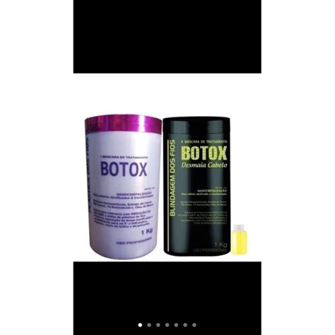 Kit 1 Botox Plastica Dos Fios Matizador 1 Botox Blindagem Dos Fios