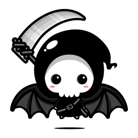 Premium Vector Cute Grim Reaper Vector Design